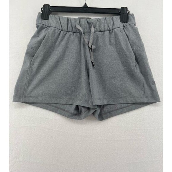 Lululemon Pants - lululemon Women's Gray Shorts with Pockets Elastic Drawstring Waist Size 4